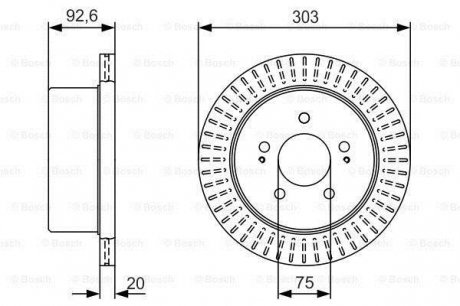 Тормозной диск BOSCH 0986479V26