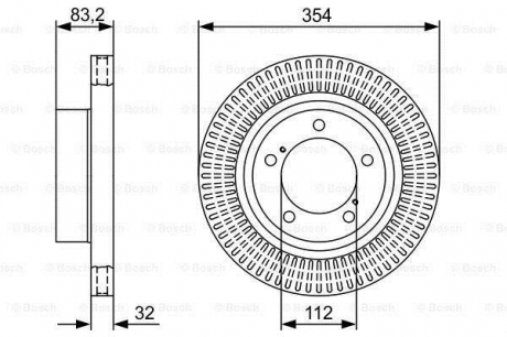 Гальмівний диск TOYOTA Tundra/Sequoia "F \'\'4,0-5,7 \'\'04>> BOSCH 0986479V50