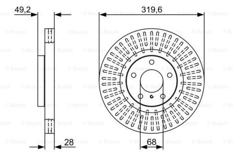 Гальмівний диск BOSCH 0986479V60