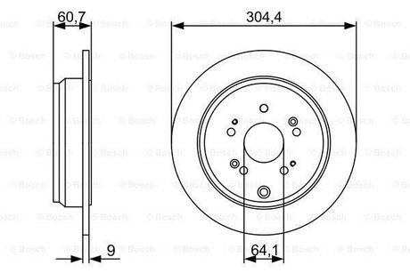 Гальмівний диск BOSCH 0986479V84