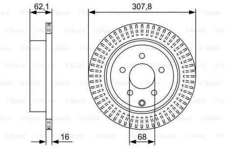 Диск гальмівний INFINITI/NISSAN FX/M/Q70/Q50/JX/QX60/QX70/FX35/Murano/Pathfinder R 3,5-4,5 08- BOSCH 0986479W11