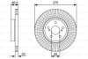 BOSCH TOYOTA Диск торм. пер. Corolla 1,6-1,8VVTi 07- 0986479W13