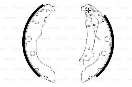 Гальмівні колодки барабанні PEUGEOT 406 -04 BOSCH 0986487549