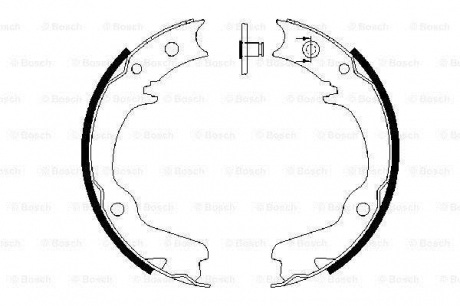 Тормозные колодки барабанные BOSCH 0986487681