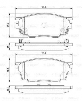 Гальмівні колодки дискові MAZDA 6 \'\'1.8 \'\'>>07 BOSCH 0986494078