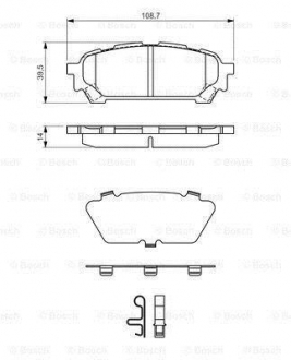 Комплект гальмівних колодок - дискові BOSCH 0986494232