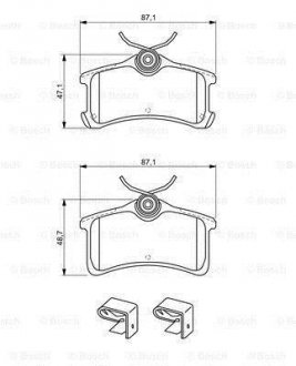 Колодки тормозные дисковые задние BOSCH 0986494274