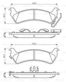 Гальмівні колодки JEEP Grand Cherokee "R "96-98 BOSCH 0986494348