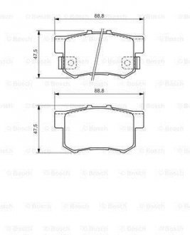 Тормозные колодки дисковые, к-кт. BOSCH 0986494358