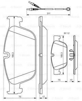 Колодки тормозные дисковые передние BOSCH 0986494526