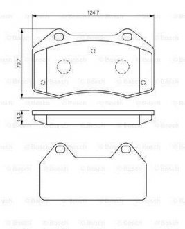 Комплект тормозных колодок дисковый тормоз BOSCH 0 986 494 551