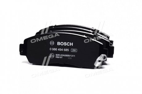 Комплект гальмівних колодок з 4 шт. дисків BOSCH 0986494685