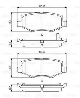 Гальмівні колодки, дискові BOSCH 0986494706