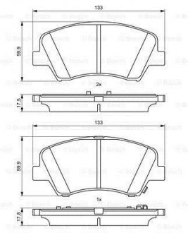 Тормозные колодки, к-кт. BOSCH 0986494712