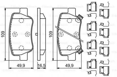 ГАЛЬМВН КОЛОДКИ ДИСКОВ BOSCH 0 986 494 933