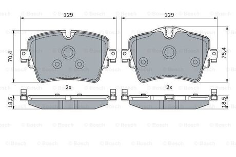 Колодки тормозные bmw x1 f48 2 f4546 передние BOSCH 0 986 494 940