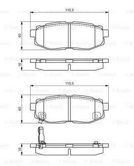 Колодки гальмівні дискові BOSCH 0986495135