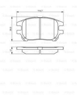 Дисковые тормозные колодки BOSCH 0986495140