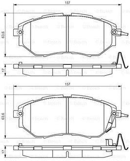 Колодки гальмівні дискові BOSCH 0986495156