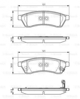 Гальмівні колодки дисковi Chevrolet Epica R BOSCH 0986495168