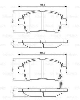 Гальмівні колодки (набір) BOSCH 0986495242