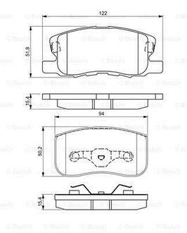 MITSUBISHI Колодки тормозные передн Colt -12 BOSCH 0986495313