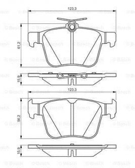 Дисковые тормозные колодки BOSCH 0986495346