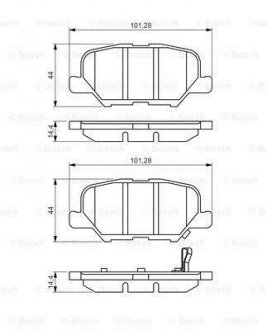 Тормозные колодки, к-кт. BOSCH 0986495358