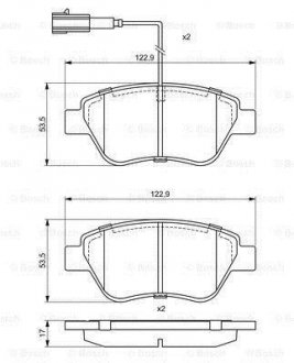 Гальмівні колодки (набір) BOSCH 0986495378