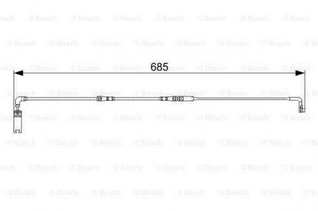 Датчик износа задн.торм.накладок bmw 5 (е60) 6 (е63, е64) BOSCH 1 987 473 003