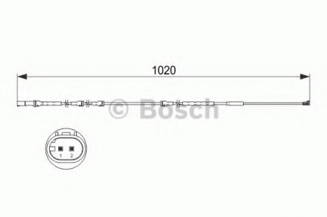 Датчик передніх гальмівних колодок BMW E70, E71, F15, F16 07- BOSCH 1 987 473 510