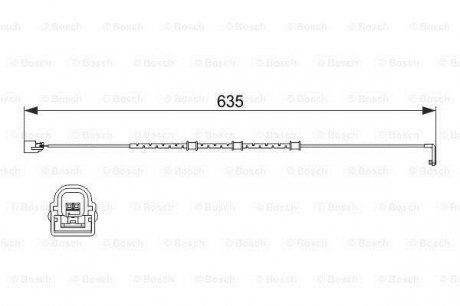 Датчик износа зад.торм.колодок jaguar xfxjxk BOSCH 1987474515