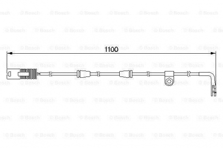 Датчик зносу гальм.колодок 1100mm BMW 520/523/525/528/530/540 E39 \'\'R \'\'2,0-4,4 \'\'96-04 BOSCH 1987474942