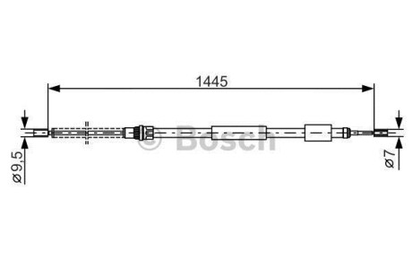 PEUGEOT Трос ручного торм. 309 85- BOSCH 1987477151