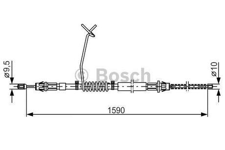 Трос ручного гальма BOSCH 1987477175