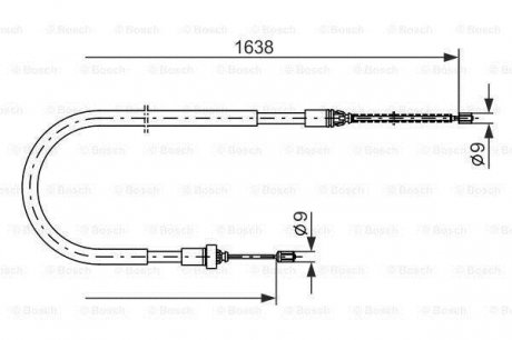 1 987 477 586_трос ручника л.+п. drum peugeot 206 all 98> BOSCH 1 987 477 586