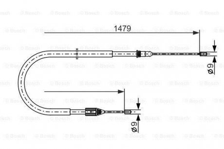 1 987 477 647_трос ручника п. disc renault megane scenic 00> BOSCH 1 987 477 647