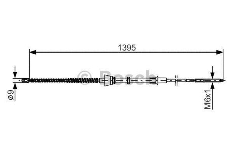 Трос ручного торм. SEAT AROSA -04 BOSCH 1987477883