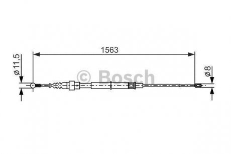 Трос ручного гальма BOSCH 1987477891