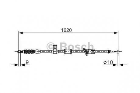 Трос ручного тормоза volvo s40 i 95-03, v40 95-04, BOSCH 1 987 477 893