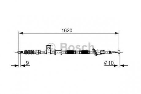 Трос ручного тормоза volvo s40 i 95-03, v40 95-04, BOSCH 1 987 477 894