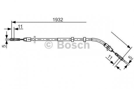 Трос зупиночних гальм BOSCH 1987477904