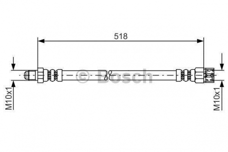 Шланг тормозной mb vito 96- передн. BOSCH 1 987 481 007