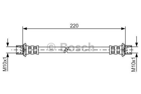 Шланг торм. зад. TOYOTA Picnic -01 BOSCH 1987481132 (фото 1)
