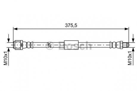 Шланг тормозной MB W212 380мм BOSCH 1987481608