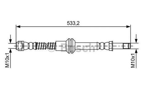 Тормозной шланг передн. W212, C218 BOSCH 1987481609