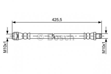 Шланг тормозной mb w212s212 430мм. перед. лев.прав. BOSCH 1 987 481 610 (фото 1)
