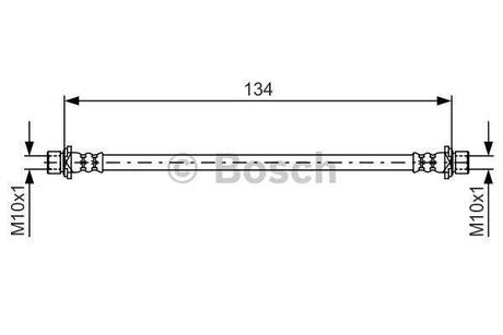 Шланг торм. зад. TOYOTA AURIS -12 BOSCH 1987481637