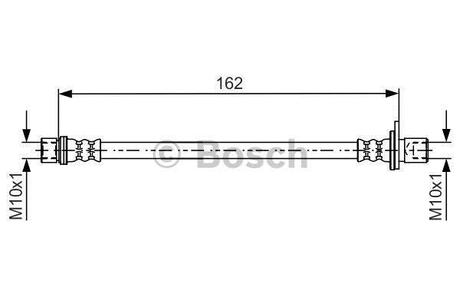 Шланг торм. зад. лев. TOYOTA AURIS -12 BOSCH 1987481638