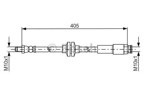 Гальмівний шланг FIAT/JEEP/OPEL Doblo/Renegade/Combo \'\'F \'\'10>> BOSCH 1987481671